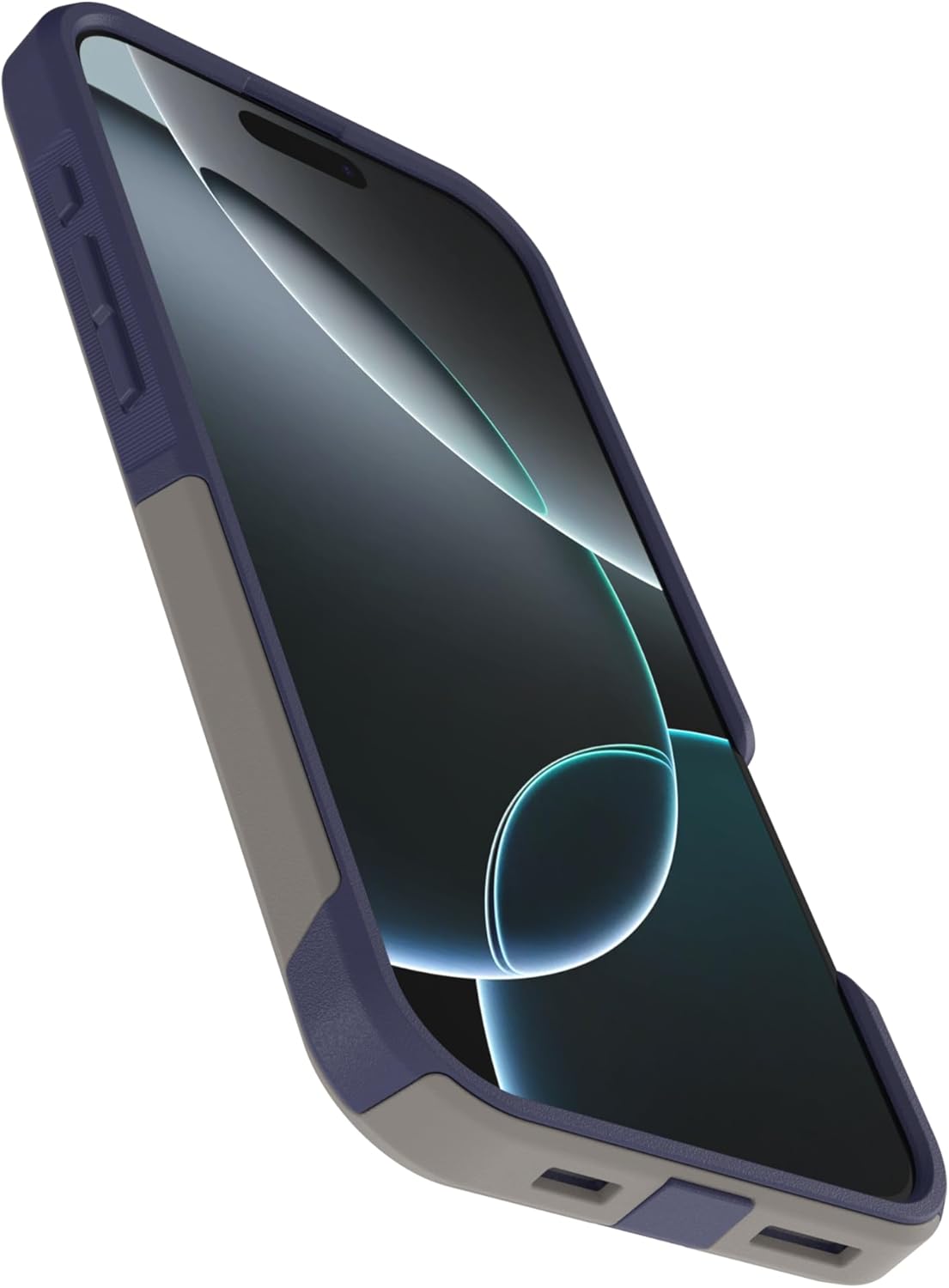 Back. OtterBox - OtterBox - Commuter Series Hard Shell for MagSafe for Apple iPhone 16 Pro Max - Fogbound Blue (Grey & Blue).