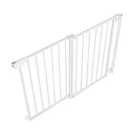 VEVOR - Baby Gate for Stairs, 28-43 in Adjustable Width, 30 in High Dog Gate, No Bottom Bar, One-Handed Operation - White
