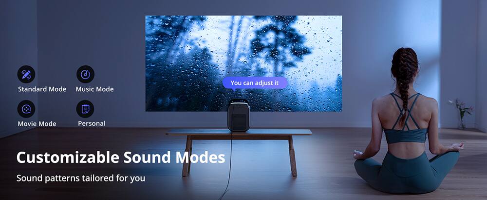 Standard Mode  
Music Mode  
Movie Mode  
Personal  

Customizable Sound Modes  
Sound patterns tailored for you  

You can adjust it