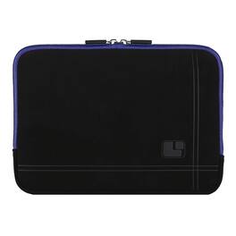 Kitcheniva - Microsuede Sleeve Case Cover Bag For 15" Laptop Black/Blue - Black/Blue Trim