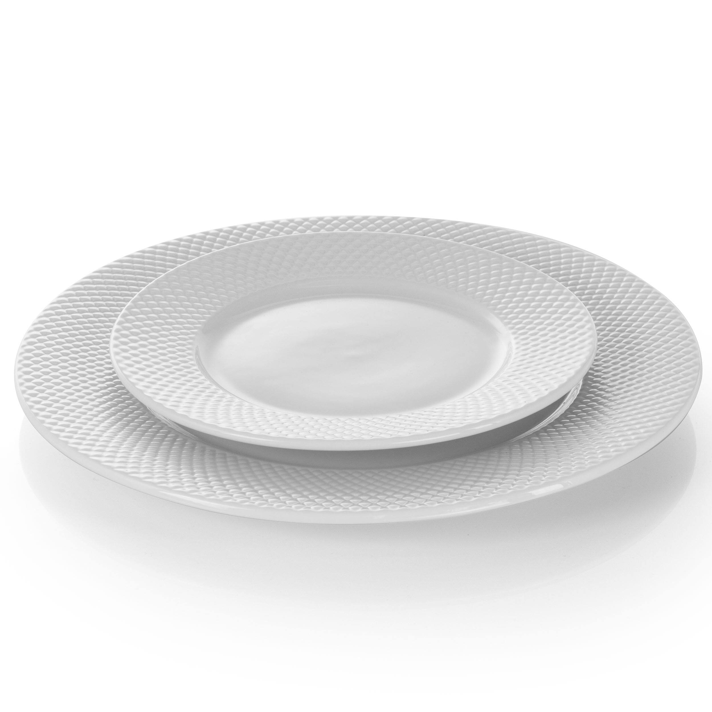 Alt View 9. Elama - Elama Maisy 18 Piece Round Porcelain Dinnerware Set in White - White.