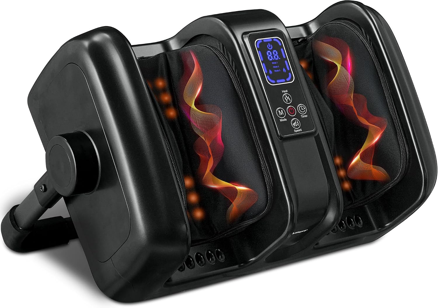 LifePro - Shiatsu Foot Massager with Heat Electric Deep Kneading Foot & Calf Massager Machine for Relaxation - Black