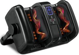 LifePro - Shiatsu Foot Massager with Heat Electric Deep Kneading Foot & Calf Massager Machine for Relaxation - Black
