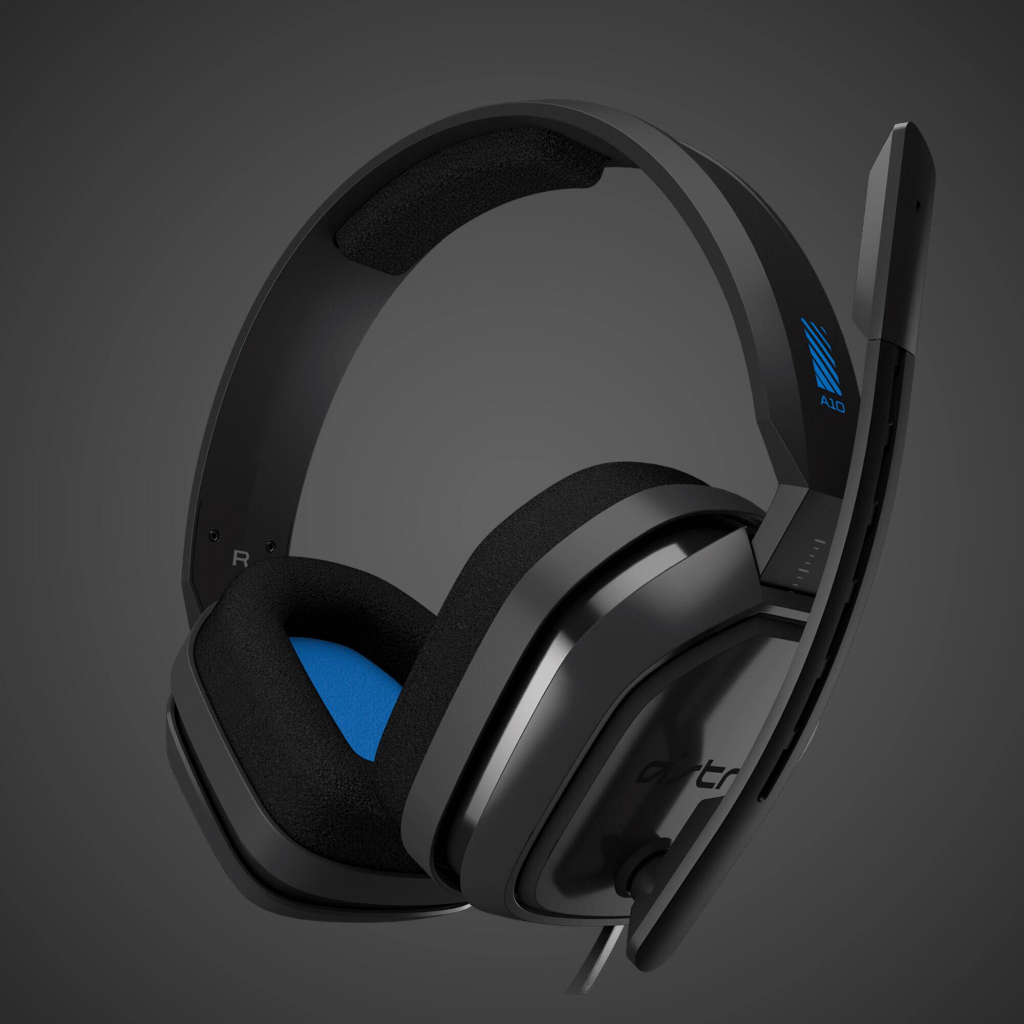 Alt View 14. Astro Gaming - A10 Wired Stereo Over-the-Ear Gaming Headset for PS4 & PS5 with Flip-to-Mute Mic - Black/Blue.