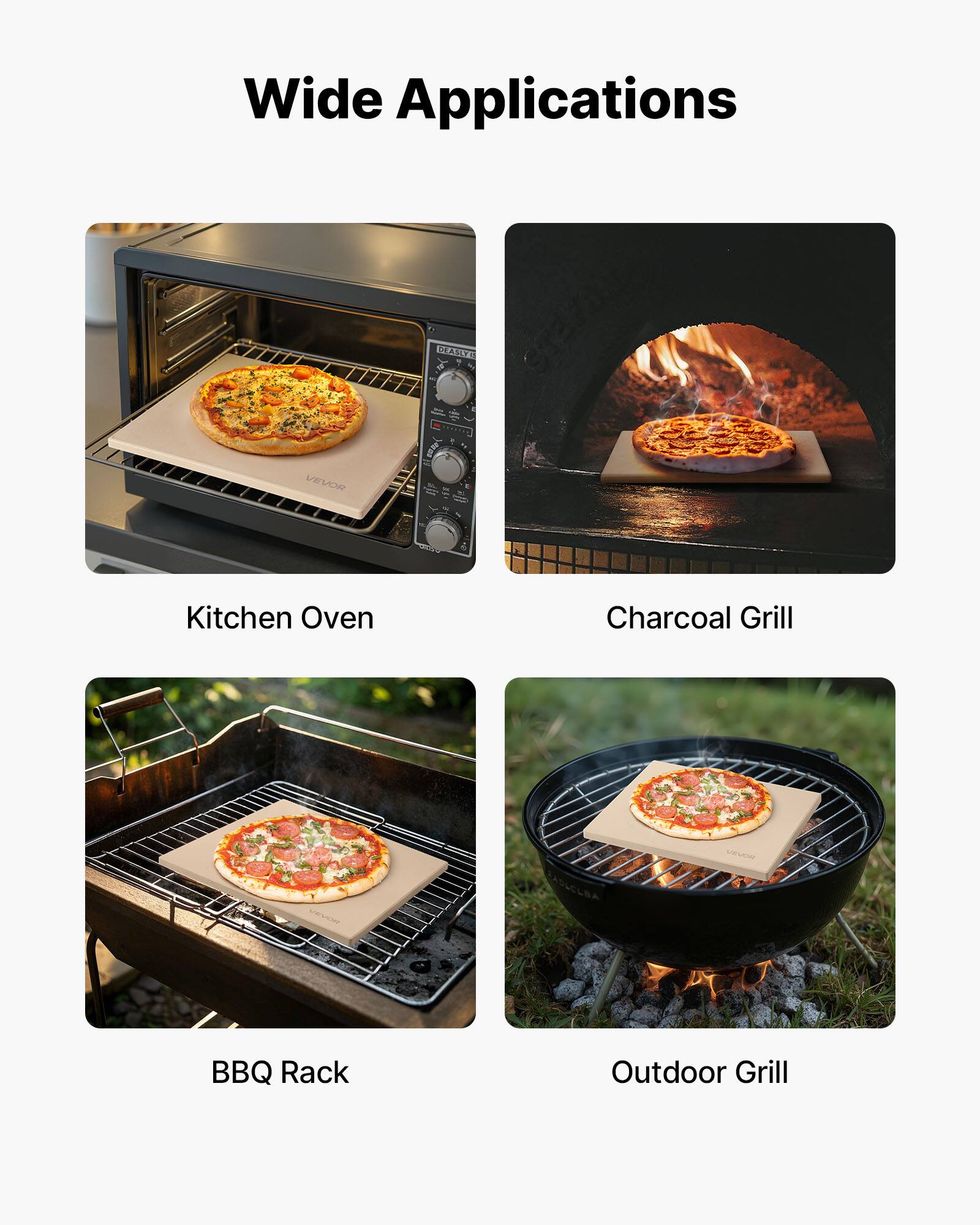 Wide Applications

- Kitchen Oven
- Charcoal Grill
- BBQ Rack
- Outdoor Grill