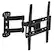 Front. Mount-It! - Corner TV Wall Mount for 26–55" Screens, Full Motion, VESA 400x400, 66lb Capacity, Single-Stud Install - Black.