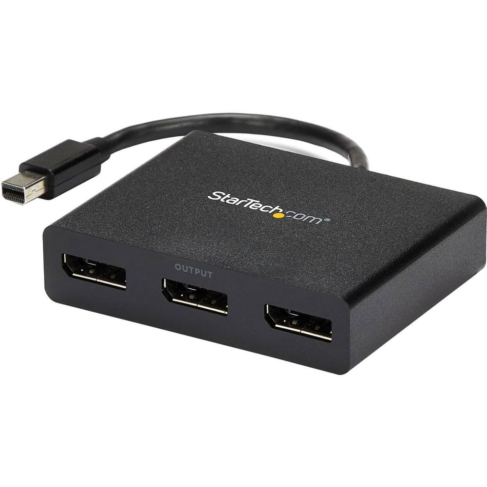 StarTech.com - 3-Port Multi Monitor Adapter, Mini DisplayPort 1.2 to DP MST Hub, Video Splitter for Extended Desktop Mode