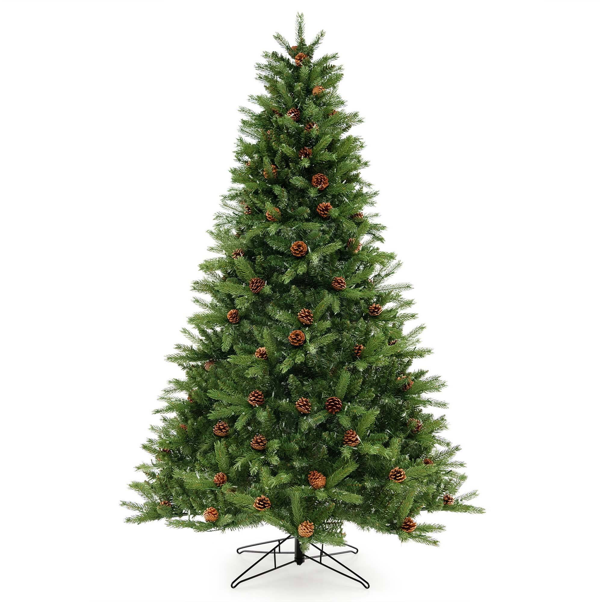 Alt View 19. Costway - 7 FT Pre-Lit Christmas Tree 3-Minute Quick Shape with Quick Power Connector Timer - Green.