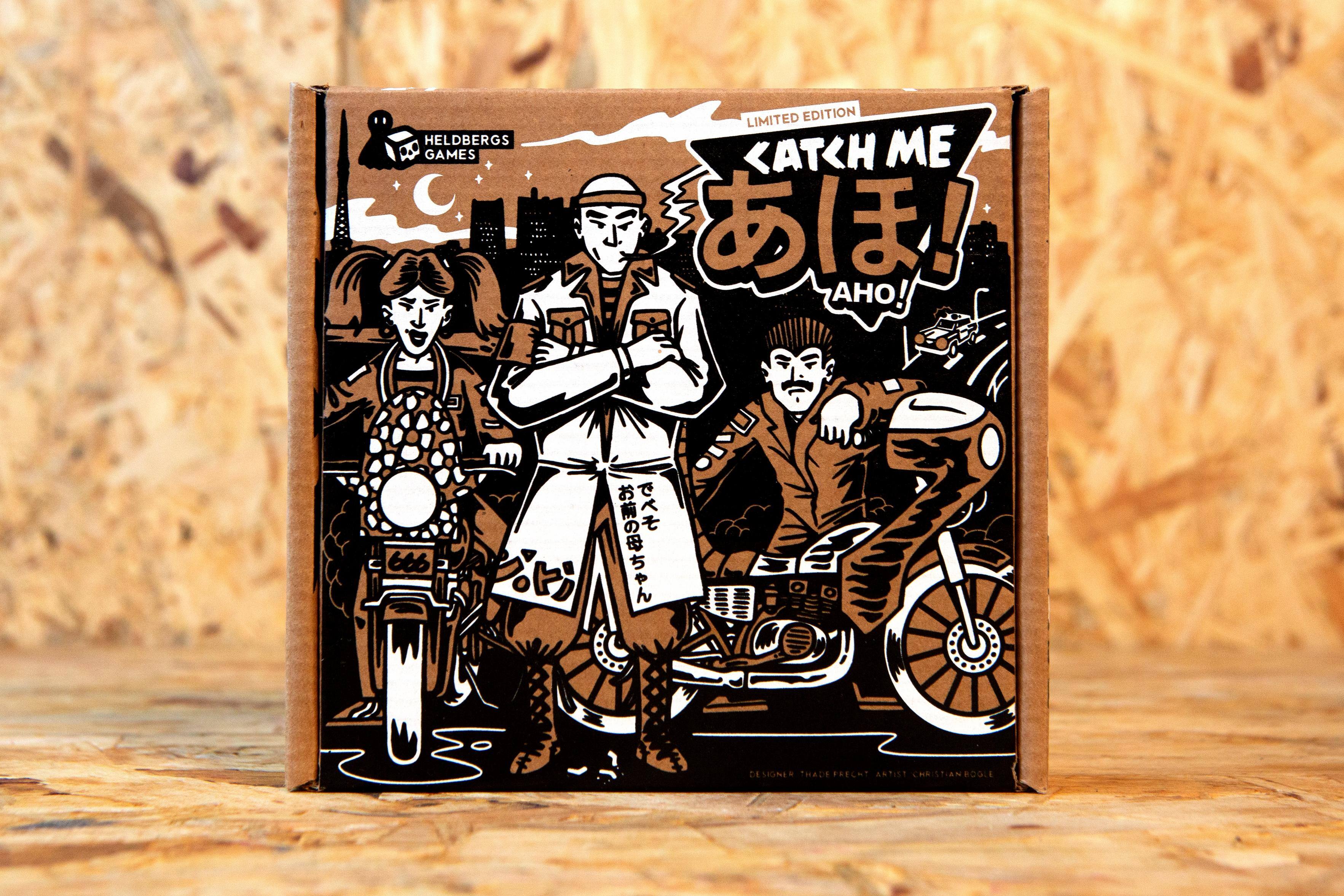 HELDBERGS GAMES LIMITED EDITION  
CATCH ME AHO!  
DESIGNER THADE FRENCH  
ARTIST CHRISTIAN BOGLE