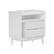 Left Zoom. Walker Edison - 25" Mid Century Modern Solid Wood Tray-Top Nightstand - White.