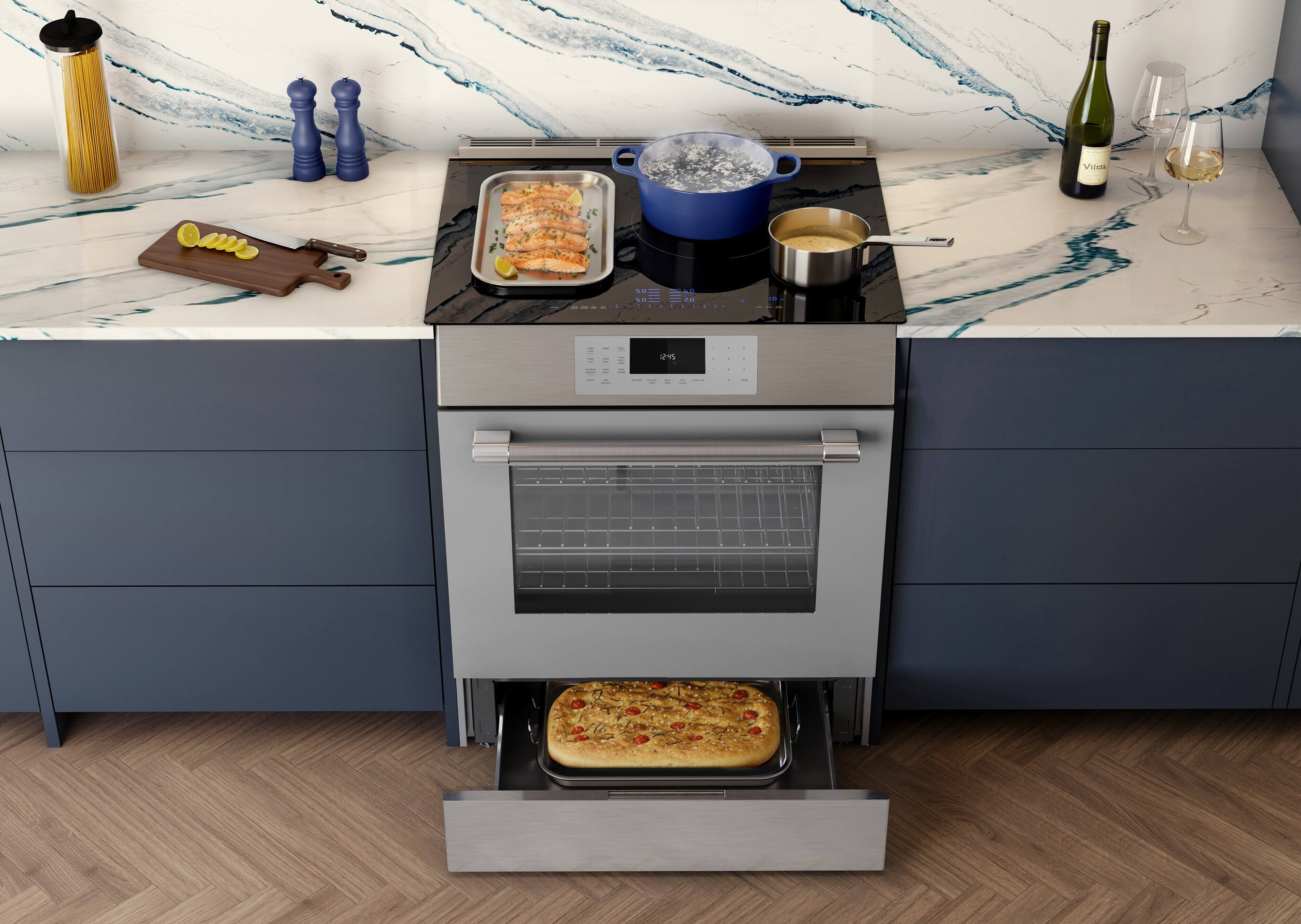 Alt View 9. Thermador - Thermador 30-Inch Masterpiece Induction Slide-In Range - Stainless Steel.