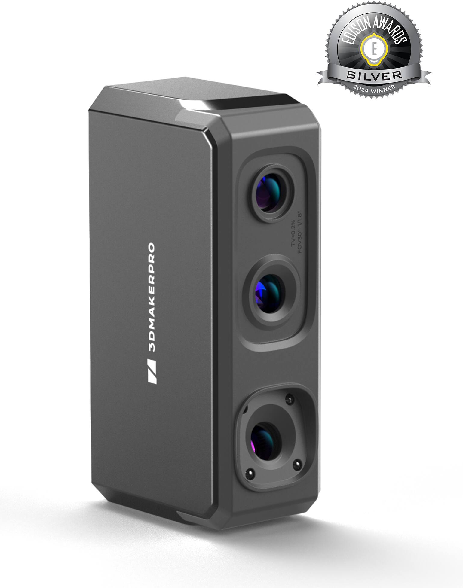 3DMakerpro - Seal Lite 3D Handheld Scanner, Visual Tracking, 0.02mm Accuracy, 0.07mm Resolution, Anti-shake Lenses, 10FPS Frame - Black