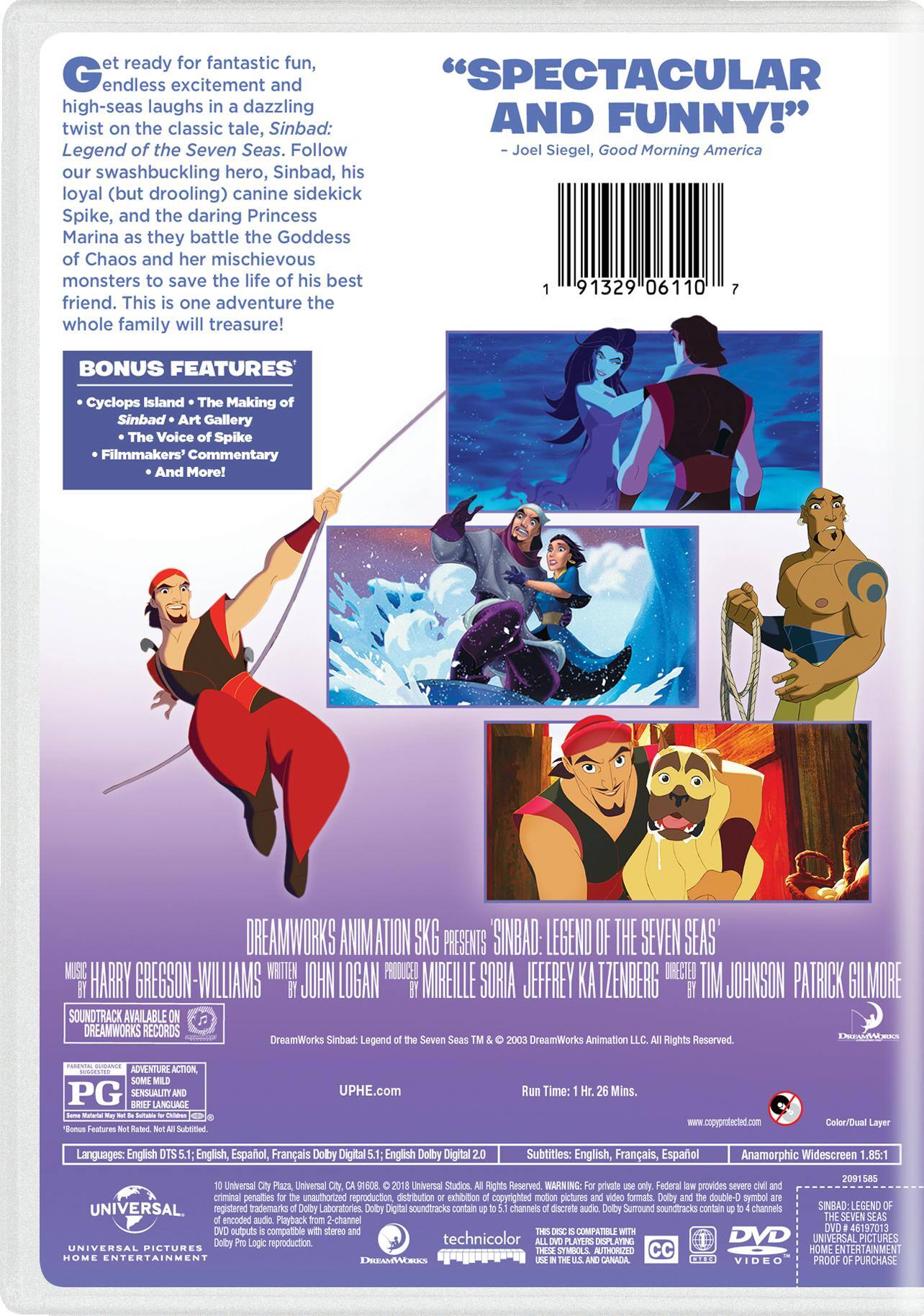 Angle. Sinbad: Legend of the Seven Seas (DVD New Box Art) [DVD].