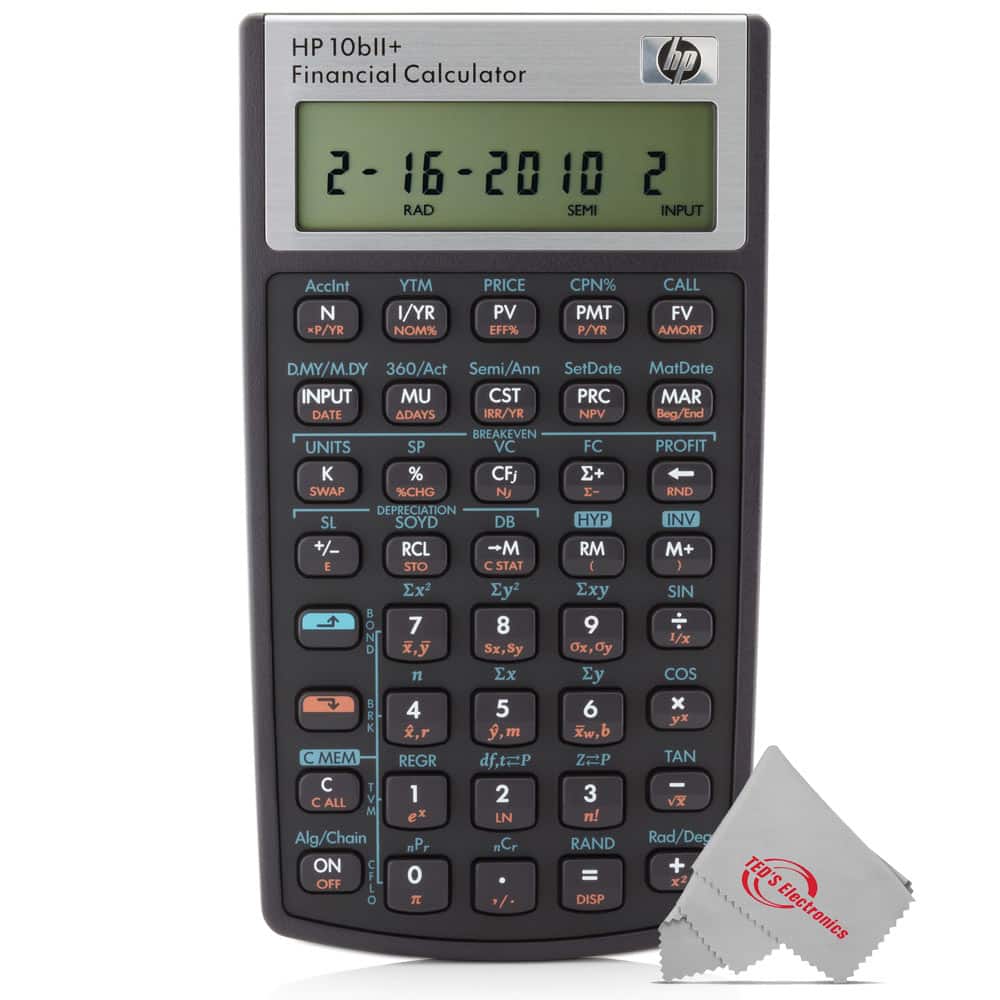 HP - 10bII+ Financial Calculator - Black