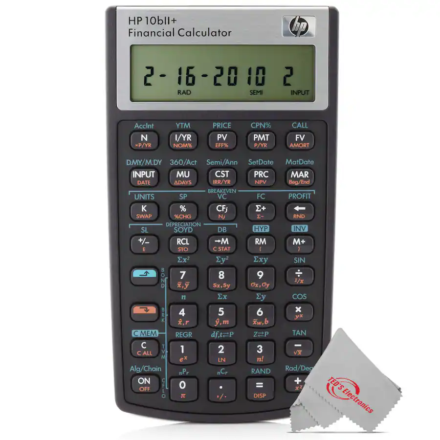 HP 10bII+ Financial Calculator Black NW239AAB12 - Best Buy