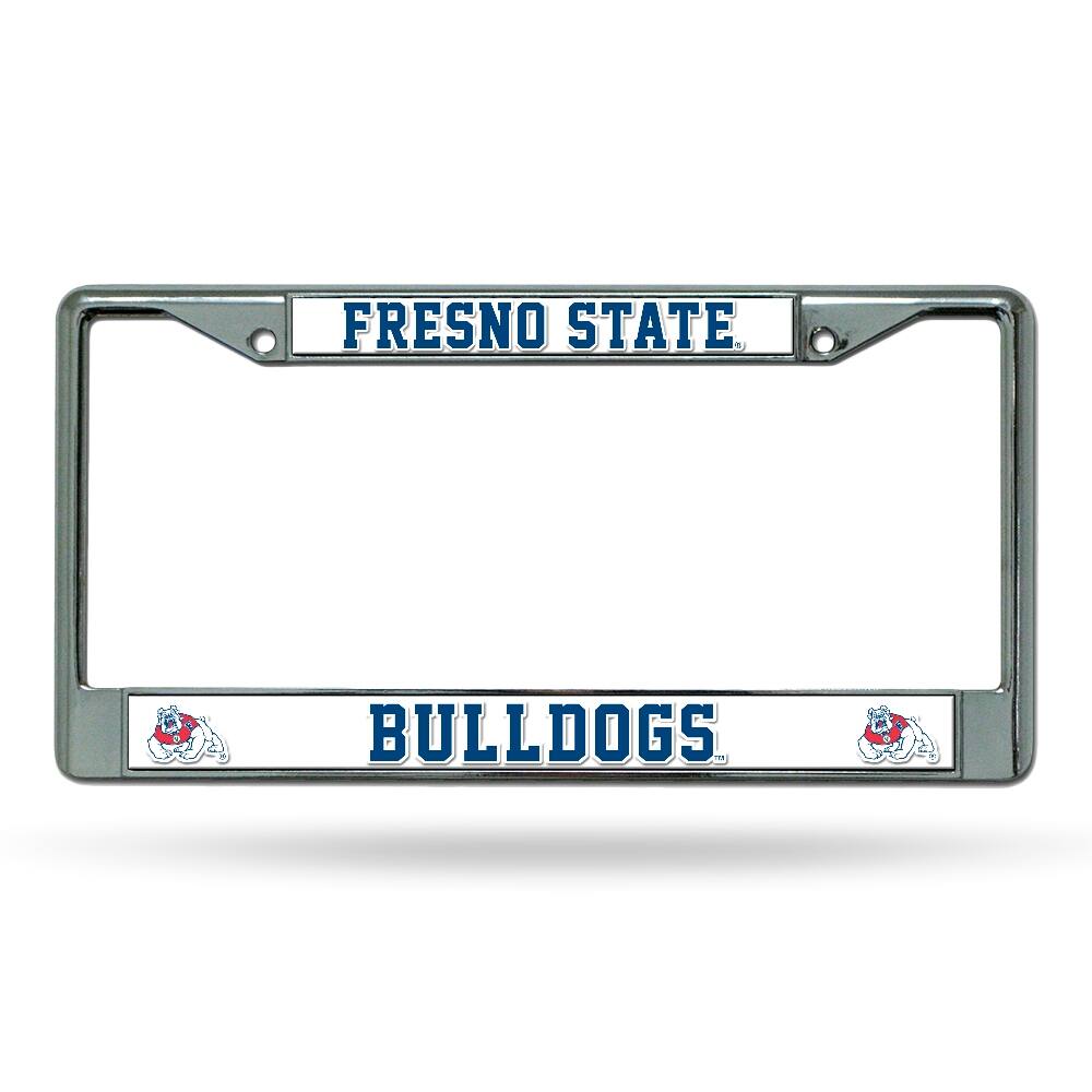 Fresno State Bulldogs Chrome Metal License Plate Frame