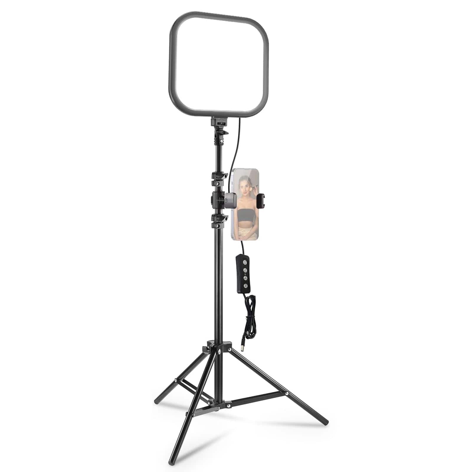 Neewer - BASICS 10.8" 15W LED Panel Light Kit with 63" Tripod & Phone Holder, CRI95+, L220