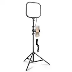 Front. Neewer - BASICS 10.8" 15W LED Panel Light Kit with 63" Tripod & Phone Holder, CRI95+, L220.