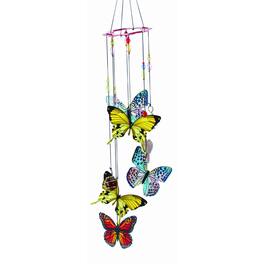 Spoontiques - Butterfly Metal Wind Chime Outdoor Garden Décor Backyard and Patio Decoration 17 inch