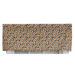 RLF Home - 3" Rod Pocket High Quality Fabric Fall Field Tailored Valance for Windows 50" x 14" - Yellow