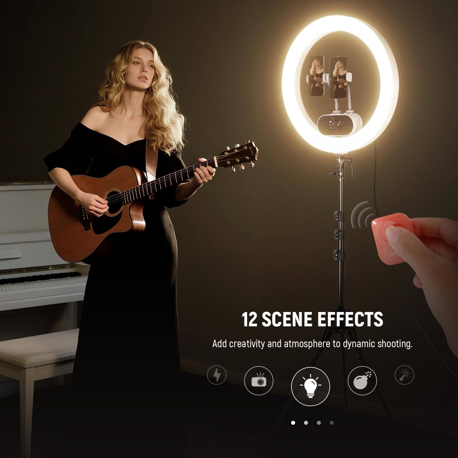 12 SCENE EFFECTS  
Add creativity and atmosphere to dynamic shooting.