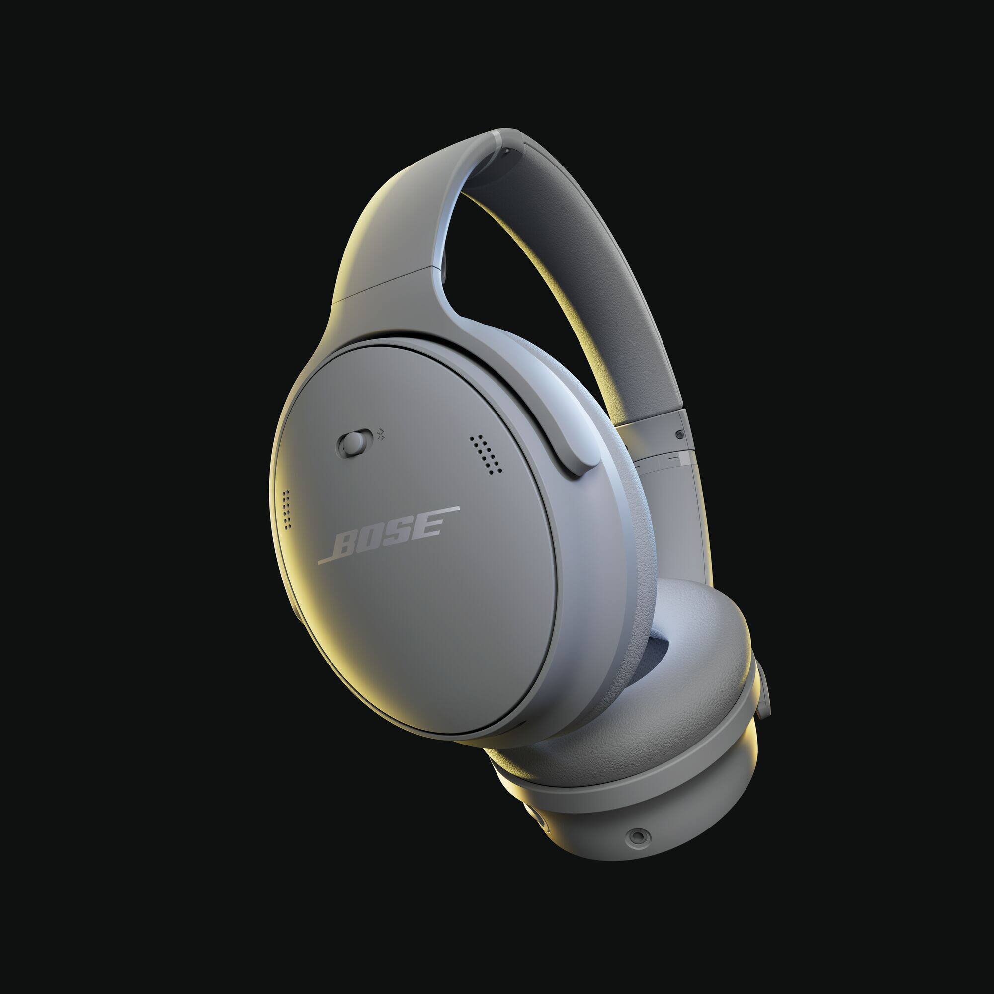 Alt View 9. Bose - QuietComfort Wireless Noise Cancelling Over-the-Ear Bluetooth Headphones - Moonlight Gray.