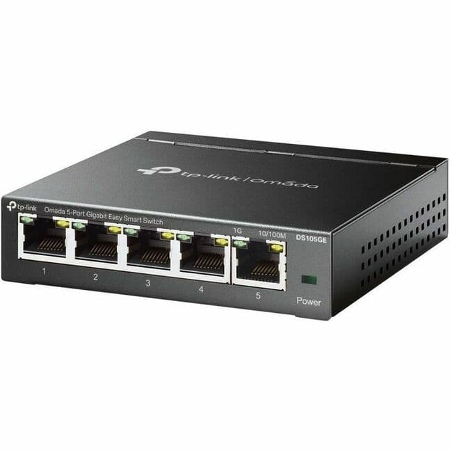 TP-Link - Omada Omada 5-Port Gigabit Easy Smart Switch - 5 Ports - Gigabit Ethernet - 10/100/1000Base-T - 2.82 W Power Consumption - Gray