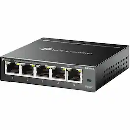 TP-Link - Omada Omada 5-Port Gigabit Easy Smart Switch - 5 Ports - Gigabit Ethernet - 10/100/1000Base-T - 2.82 W Power Consumption - Gray