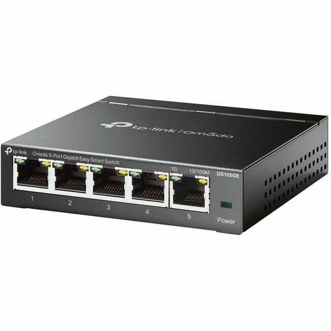 TP-Link Omada 5-Port Gigabit Easy Smart Switch  
DS105GE  
1G 10/100M  
Ports: 1, 2, 3, 4, 5  
Power
