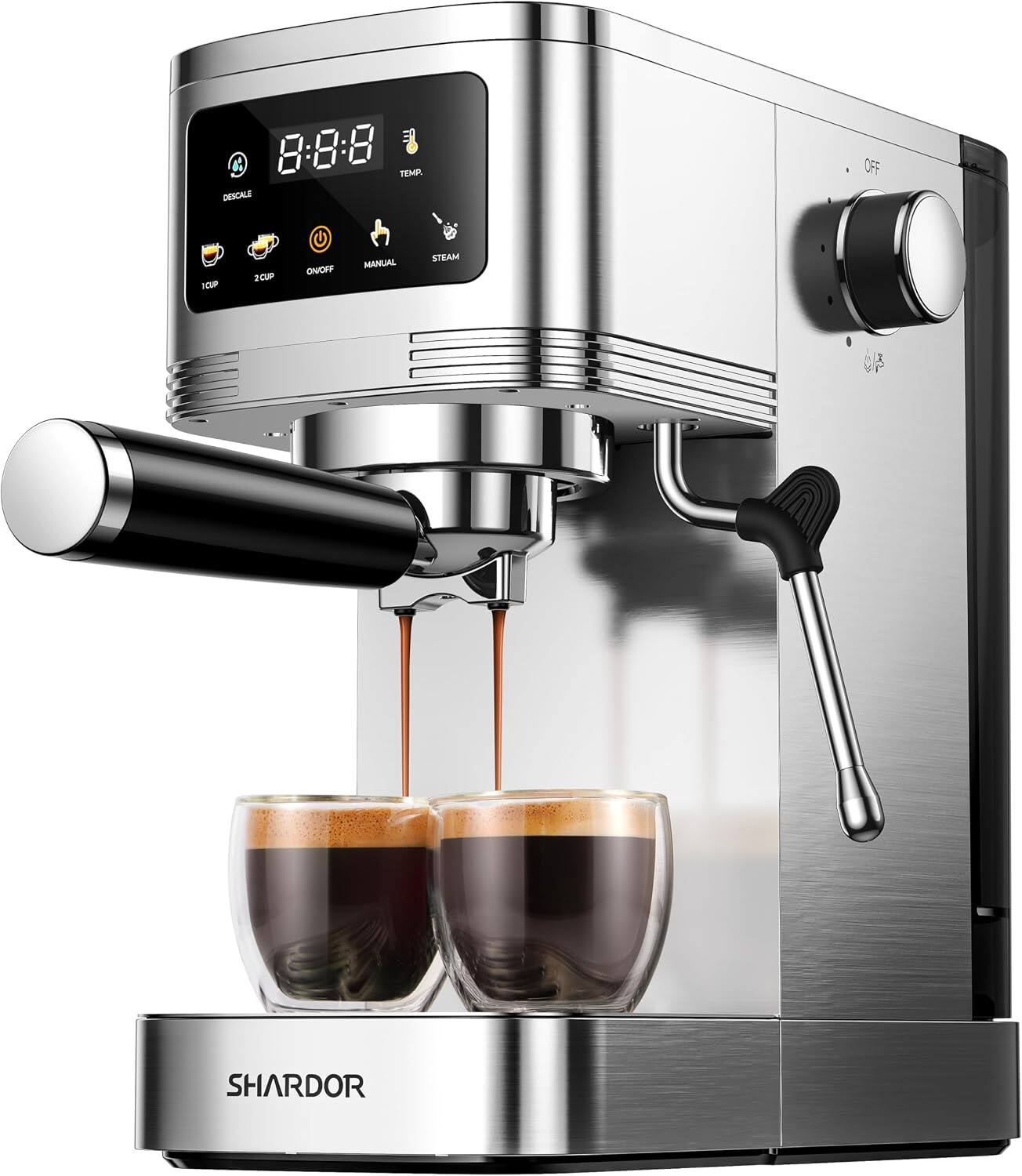 DESCALE  
TEMP.  
OFF  
1CUP  
2CUP  
ON/OFF  
MANUAL  
STEAM  
SHARDOR