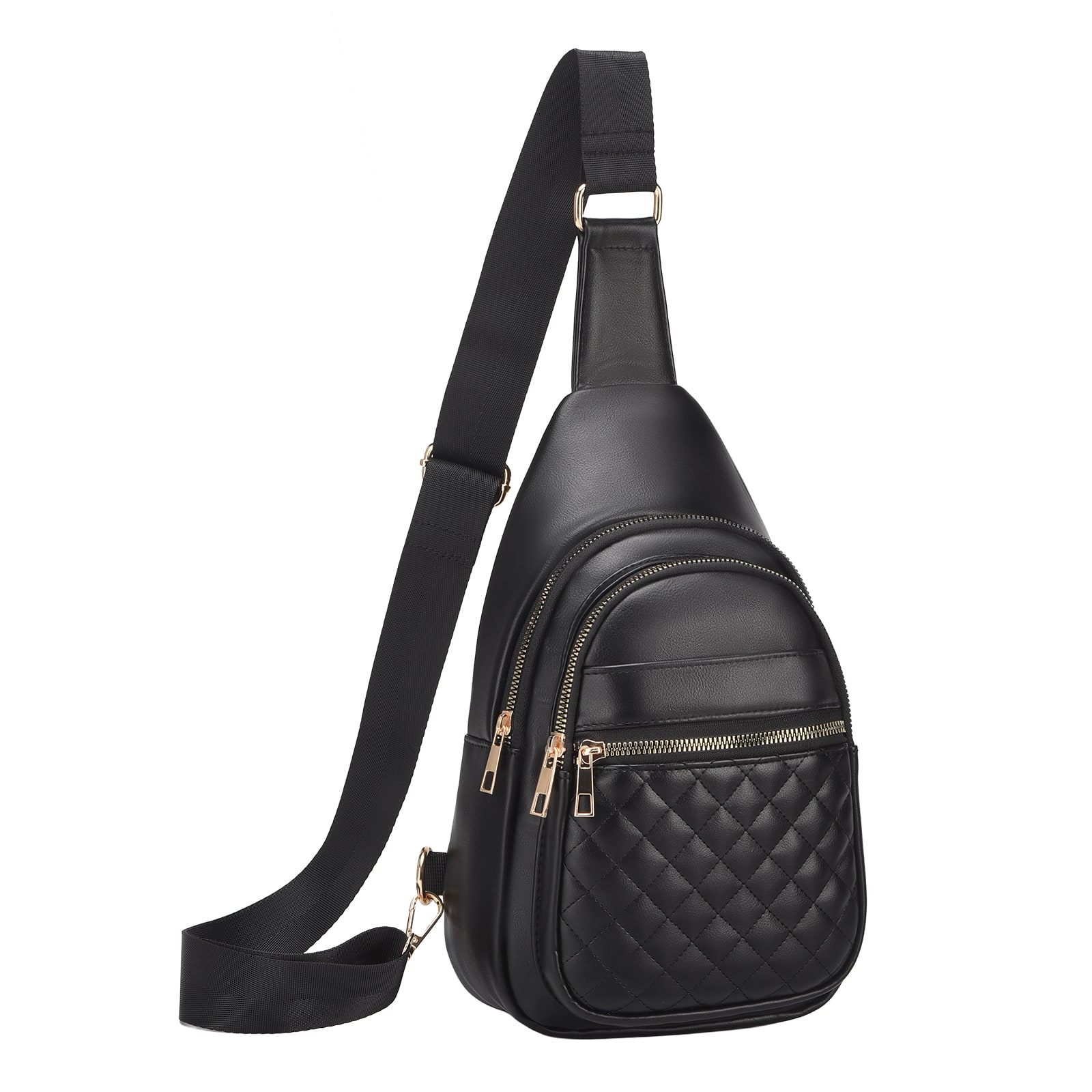 Unique Bargains - Crossbody Bags for Women Men Leather Sling Bag Cross Body Backpack for Women Casual Chest Bag Daypack for Travel Hiking - Black price history on PriceWatchPro