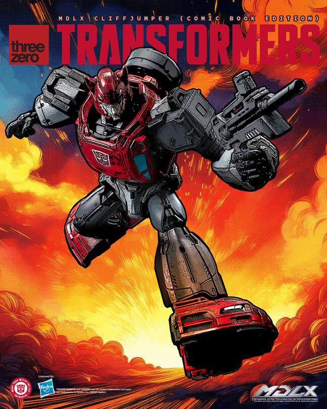 MDLX CLIFFJUMPER (COMIC BOOK EDITION)  
three zero TRANSFORMERS  
WIETE WASE INAS E ET2 ARTRENTIS  
Licensed BV Hache MPLX