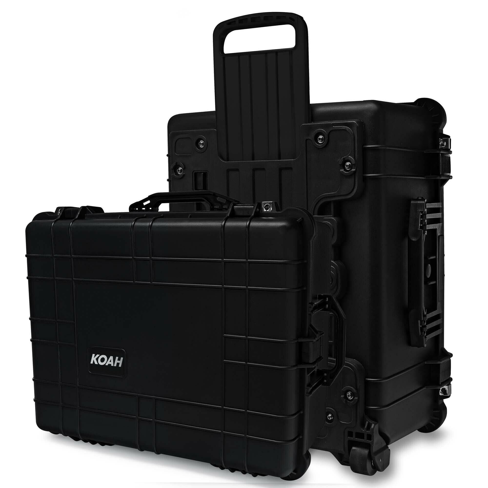 Front. Koah - Koah Weatherproof Wheeled Hard Case with Customizable Foam (25 x 20 x 12 Inch).