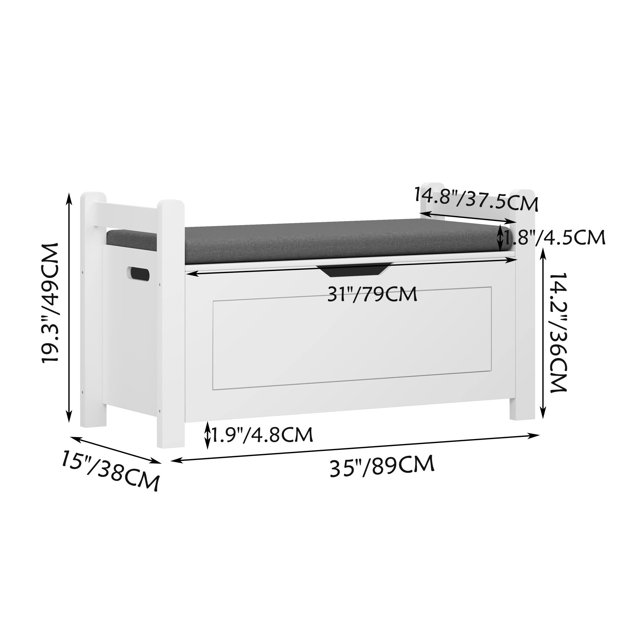 14.8"/37.5CM  
1.8"/4.5CM  
19.3"/49CM  
31"/79CM  
1.9"/4.8CM  
14.2"/36CM  
15"/38CM  
35"/89CM