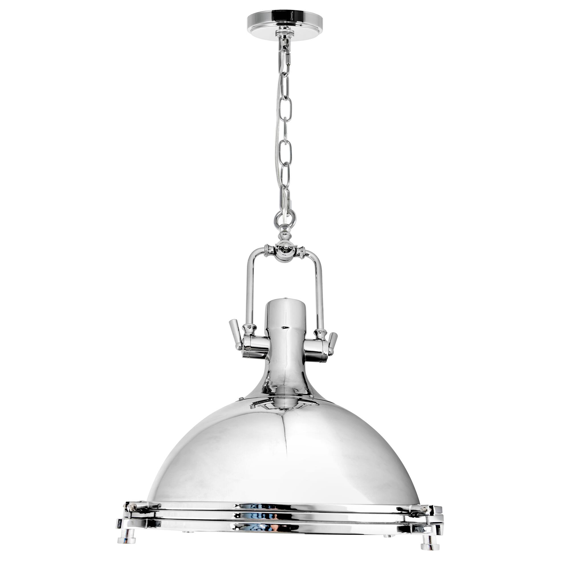 Left. CWI Lighting - Show 1 Light Down Pendant With Chrome Finish - Chrome.