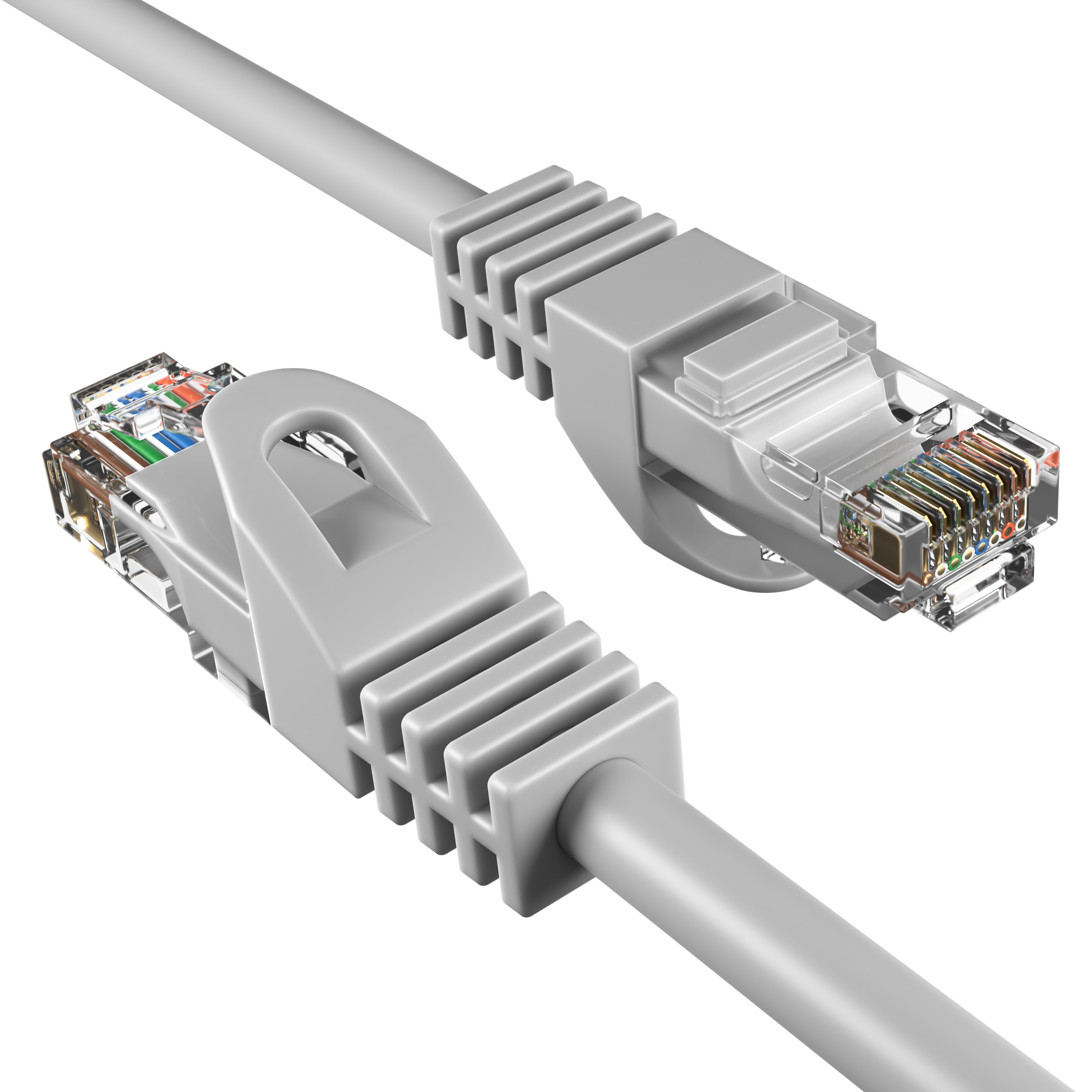Alt View 2. Cables Direct Online - 20 Pack Cat5e Ethernet Patch Cable 75 ft RJ45 350MHz 1Gbps LAN Network Cord for Modem Router Internet - Gray.