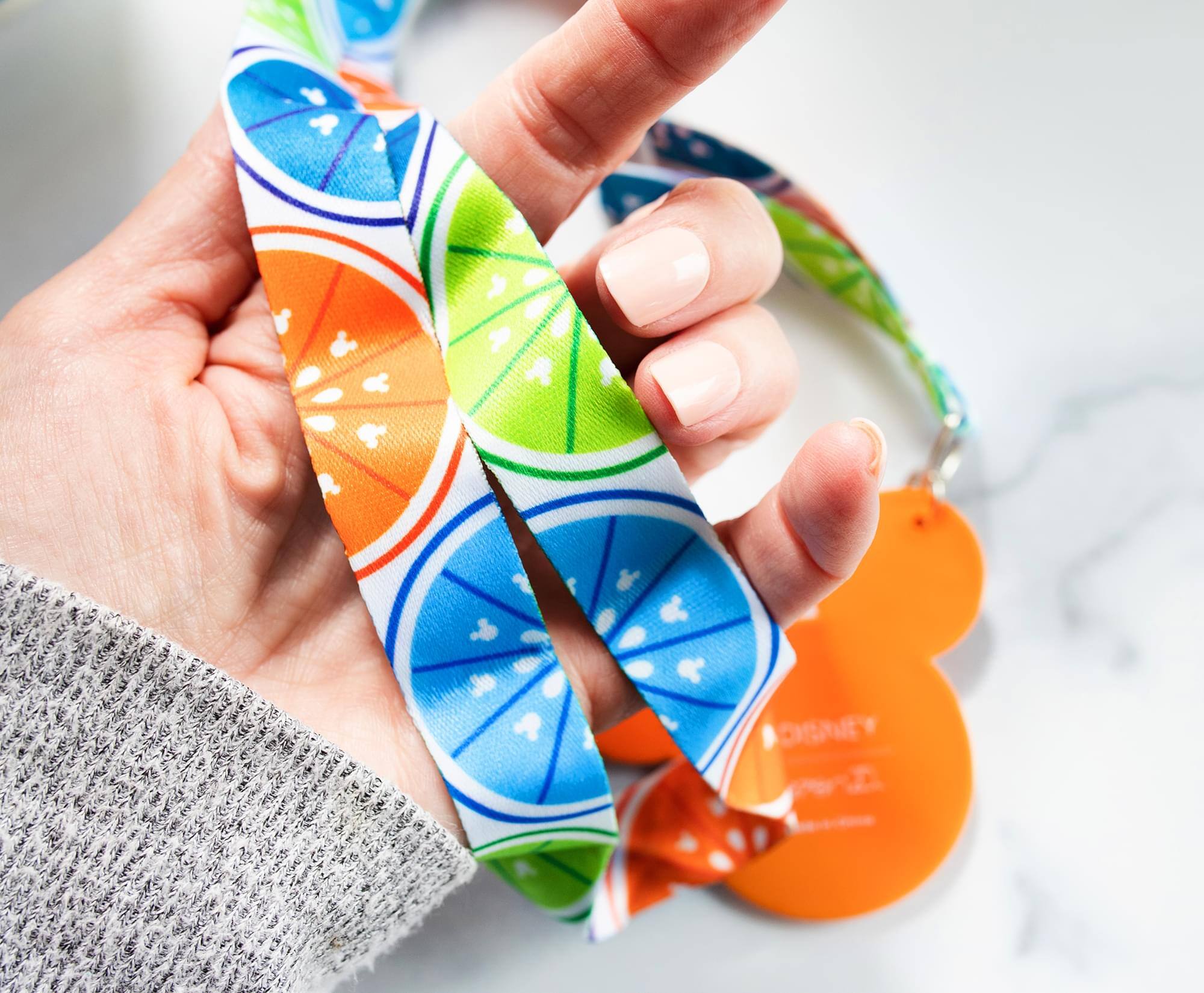 Alt View 5. Disney - Disney Mickey Mouse Fruit Lanyard With Orange Charm - Orange.