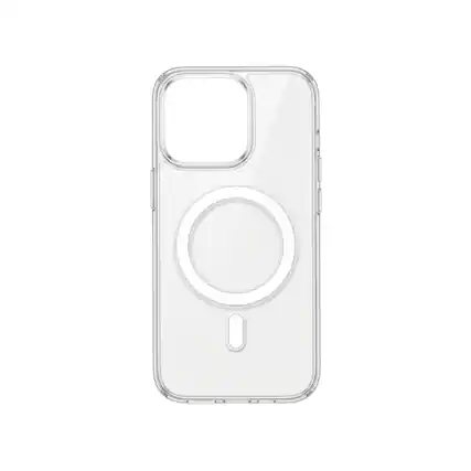Front. Qixxronics - Magnetic Phone Cover for iPhone 13 Pro Max, Shockproof Magnetic Case Compatible with iPhone 13 Pro Max - Clear.