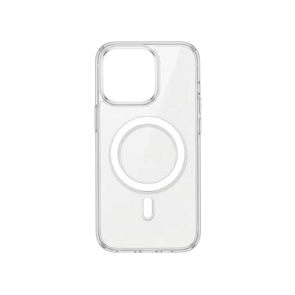 Front. Qixxronics - Magnetic Case for iPhone 16 Pro Cellphone Magnetic Cover Shockproof Slim Phone Case - Clear.