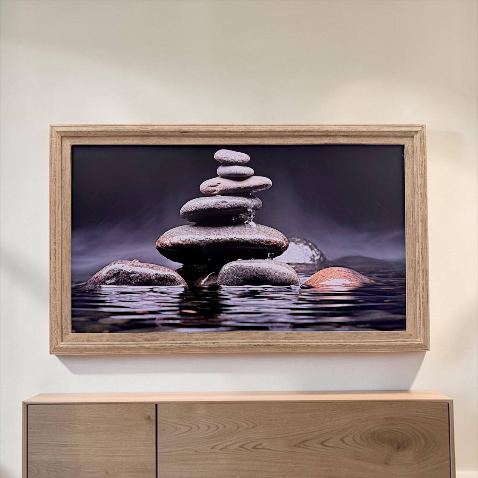 Alt View 10. LAREDO FRAME FACTORY - 65 inch Handmade Tv frame for Samsung The Frame tv and Frame Pro Model - RUSTIC DRIFT WOOD.
