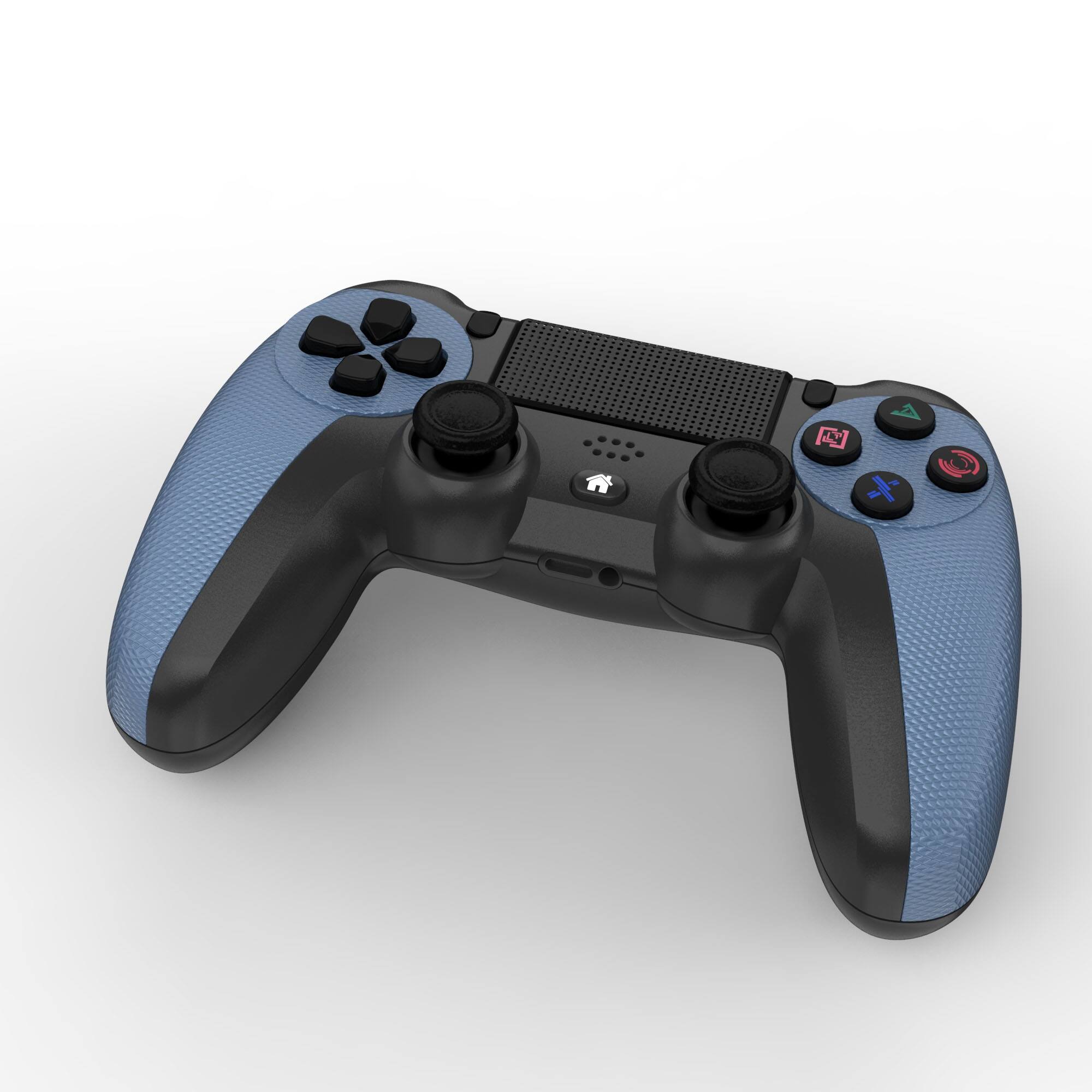 Alt View 4. YONWAY - Wireless Controller, Playstation 4 Remote Game Joystick with Six-Axis Vibration Sensation and Anti-Slip Handle - Blue.