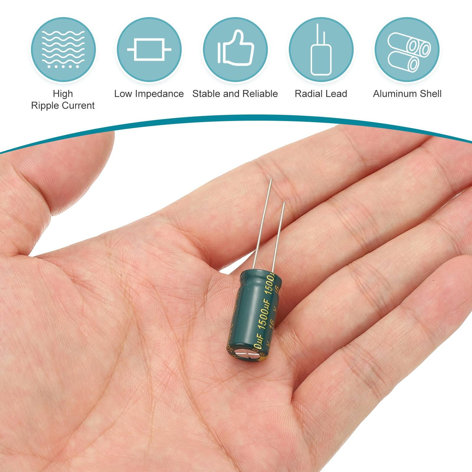 High Ripple Current Low Impedance Stable and Reliable Radial Lead Aluminum Shell 1500 SFT 1500F 16 OuF