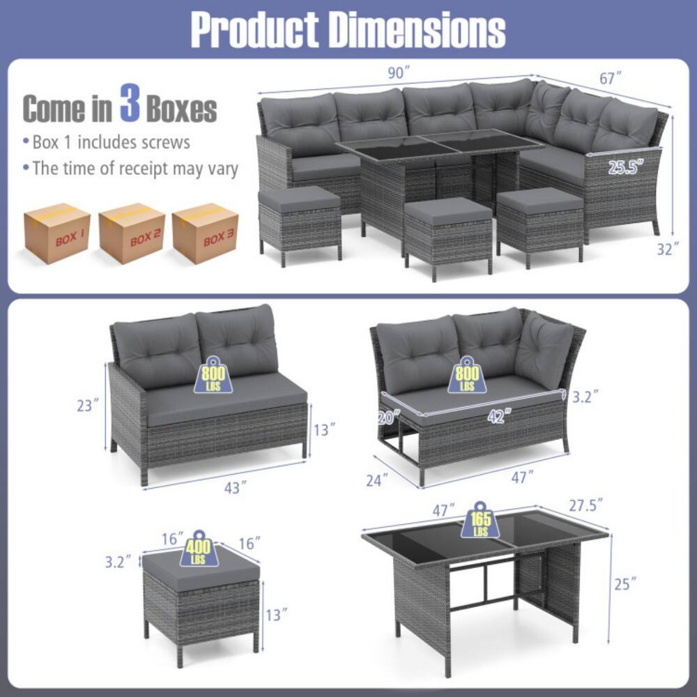 Product Dimensions  
90"  
Come in 3 Boxes  
Box 1 includes screws  
The time of receipt may vary  

67"  
25.5"  
32"  

23"  
43"  
13"  
16"  
3.2"  
3.2"  
16"  
400 LBS  

42"  
3.2"  
20"  
47"  
27.5"  
25"  
800 LBS  

47"  
24"  
47"  
25"  
165 LBS