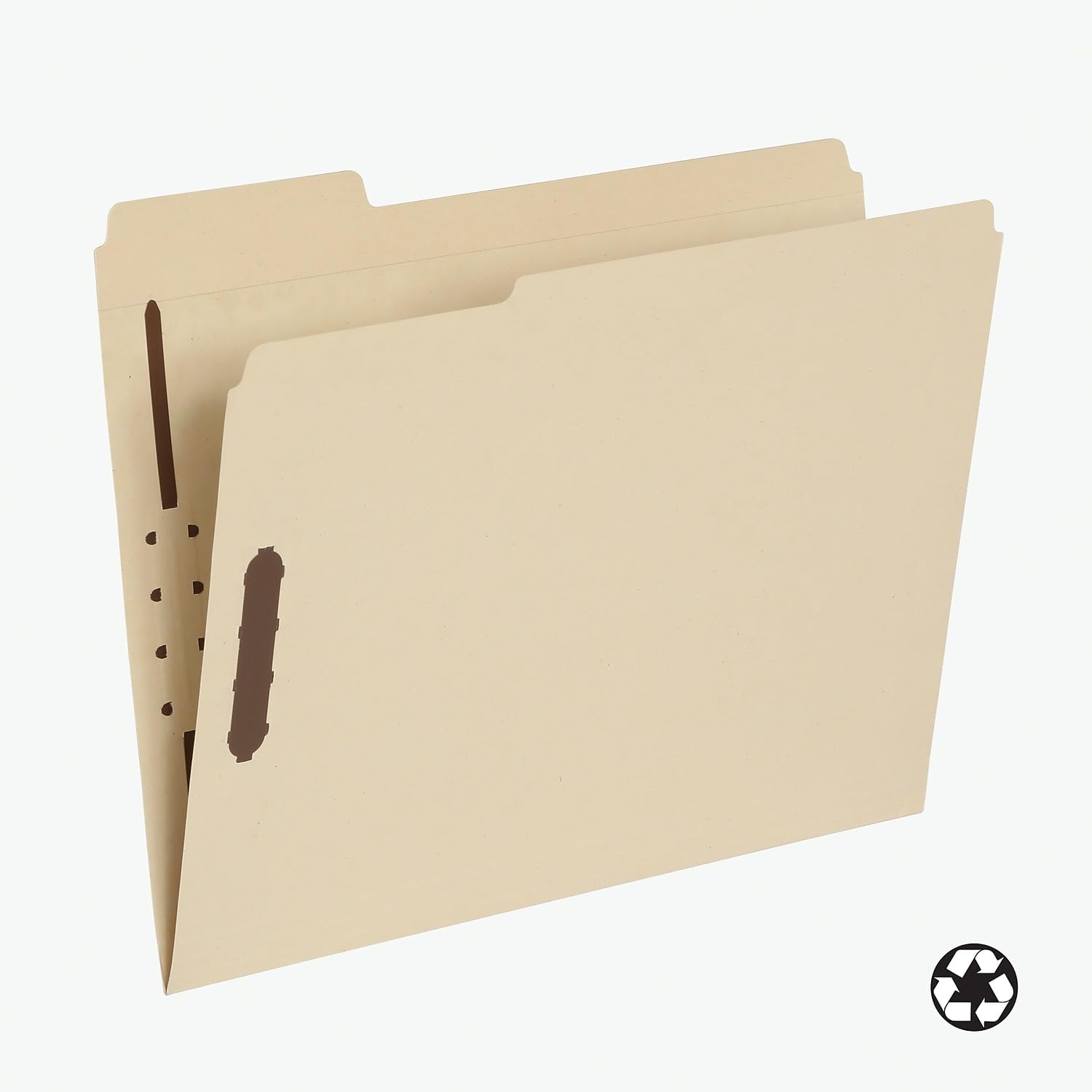 Left. Tops Business Forms - Manila Fastener Folders, 0.75" Expansion, 2 Fasteners, Letter Size, Manila Exterior, 50/Box.