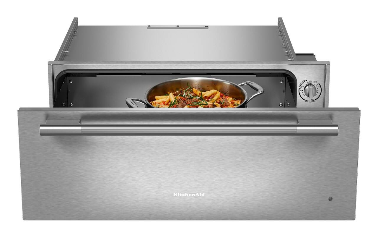 Alt View 1. KitchenAid - 27" Slow Cook Warming Drawer - PrintShield Stainless.