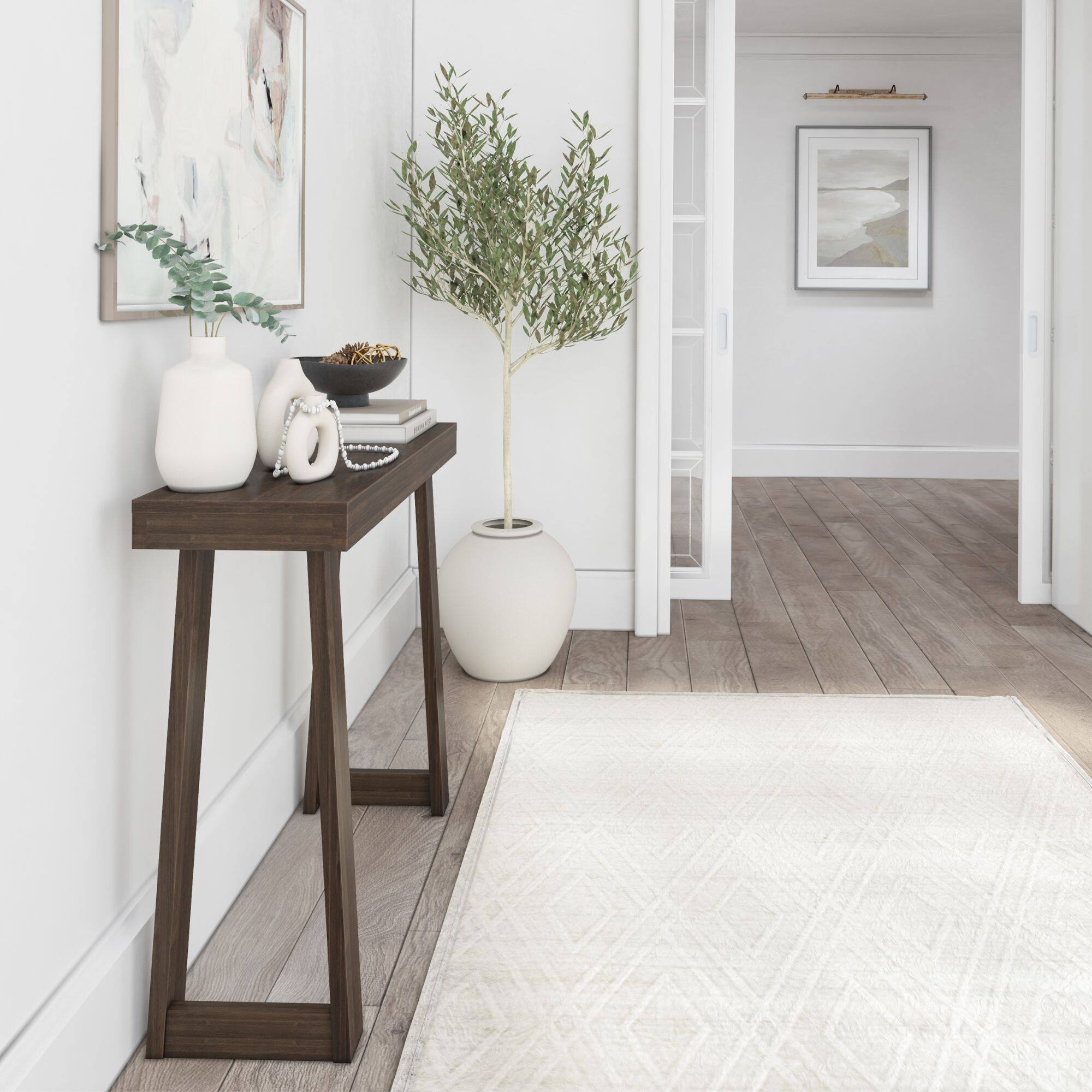 Alt View 4. Plank+Beam - Classic Console Table - 36 inches, Walnut - Walnut.