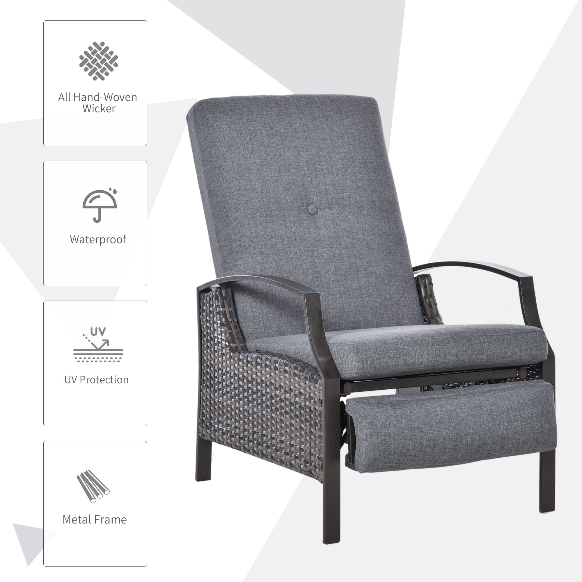 All Hand-Woven Wicker  
Waterproof  
UV Protection  
Metal Frame