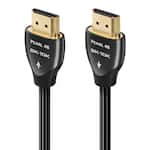 AudioQuest - Pearl 48 7.4' 4K-8K-10K 48Gbps In-Wall Rated HDMI Cable - Black with White Stripes