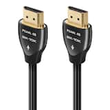 AudioQuest - Pearl 48 4.9' 4K-8K-10K 48Gbps In-Wall Rated HDMI Cable - Black with White Stripes