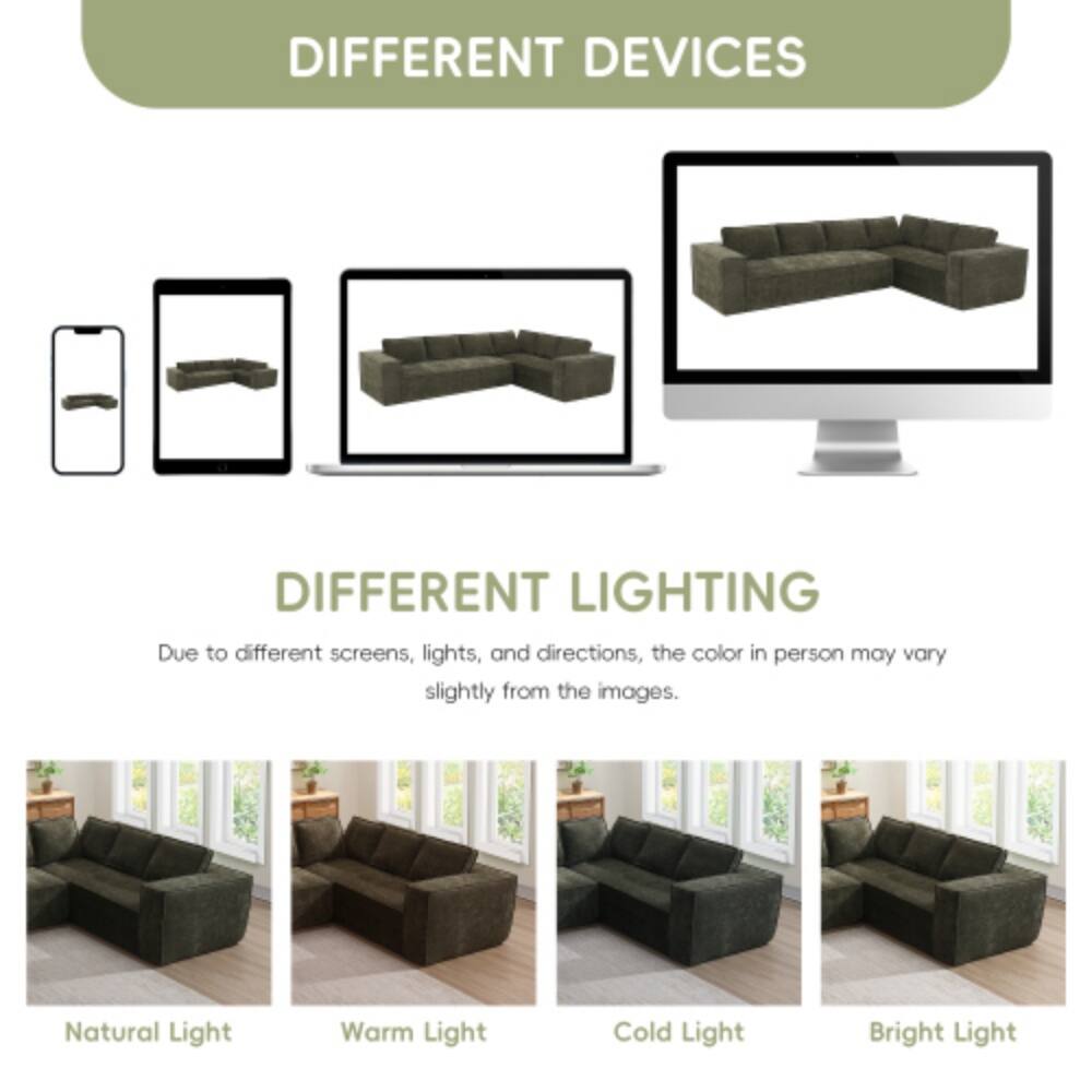 DIFFERENT DEVICES DIFFERENT LIGHTING

Due to different screens, lights, and directions, the color in person may vary slightly from the images.

Natural Light  
Warm Light  
Cold Light  
Bright Light